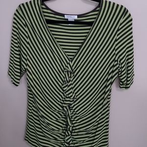 Green striped shirt